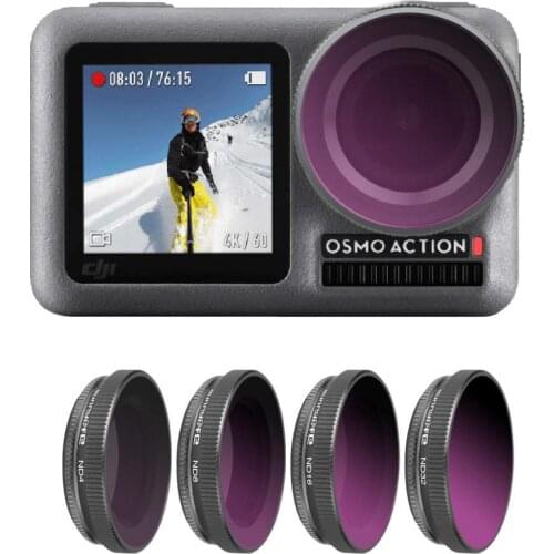 Lens Filters for DJI OSMO ACTION Camera Lens Filter Sets CPL/UV/ND 4/8/16/32 Camera Filter for DJI Action Camera Accessories