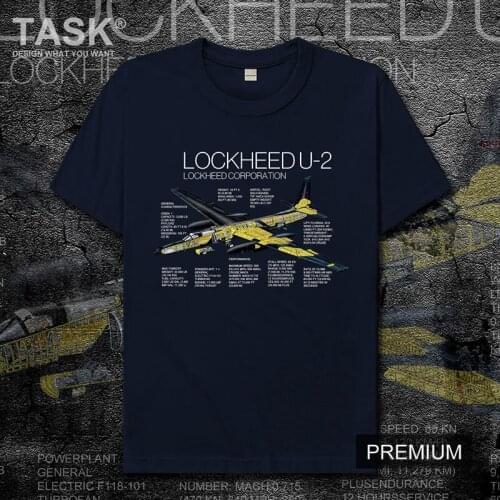 USA U2 Strategic reconnaissance aircraft printed short sleeved t-shirt mens 100% cotton casual sport hipster shirt summer tops
