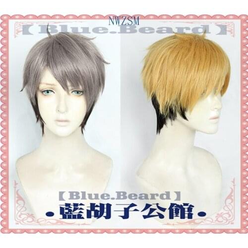 Haikyuu!! Miya Atsumu Miya Osamu Cosplay Wigs Blonde Black Mixed Short High-temperature Fiber Synthetic Hair Wig