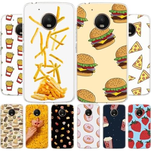 Interesting French fries art cute Phone Case For Motoralo Moto G8 G7 G6 G5 E6 E5 E4 S PLUS PLAY POWER OneMacro Cover Coque soft