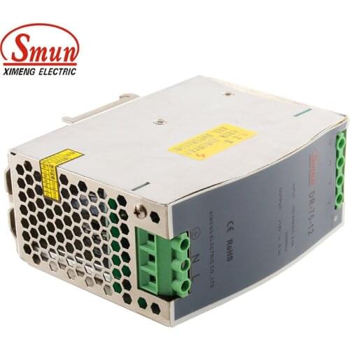 SMUN DR-75-12 75W 12V 6.3A Single Output AC-DC Indoor Din Rail Switching Mode Power Supply