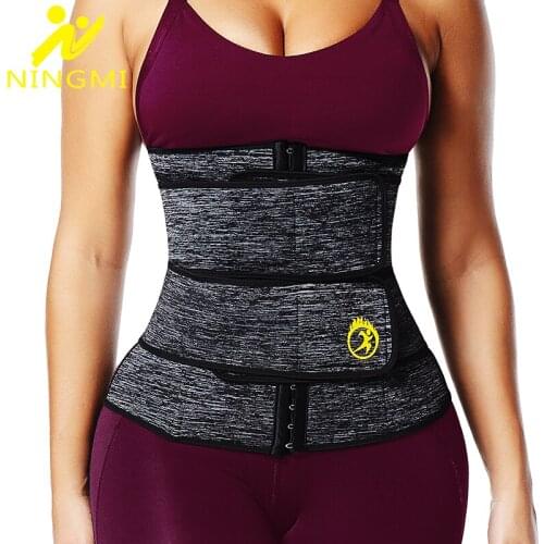 NINGMI Womens Body Shaper Slimming Waist Trainer Weiht Loss Belt Neoprene Sauna Suit Slim Waist Cincher Shapewear Tummy Trimmer