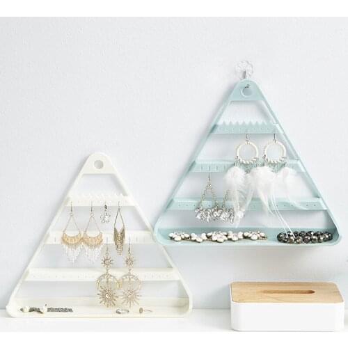 Creative Jewelry Triangle Earring Rack Home Desktop Earring Storage Necklace Earrings Jewelry Rack Storage Box Display Stand