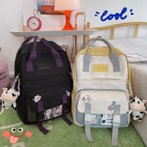 Fashion Womens Backpack Summer New Nylon Schoolbag For Girls Waterproof Large-capacity Outdoor Travel Backpack 2021 Mochila