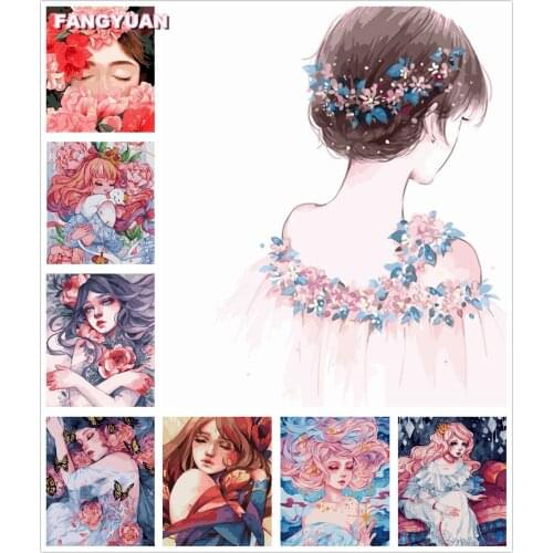 5D Diy Diamond Art Cartoon Figure Embroidery Diamond Mosaic Cross Stitch Kits Beauty Maid Picture Painting By Number Home Decor