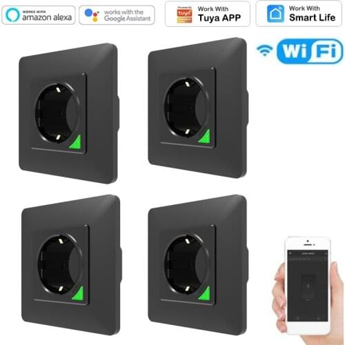 2021 New Smart Wall Socket EU 16A Wifi Smart Power Timing Plug Tuya/Smart life APP Remote Control Works With Google Home Alexa