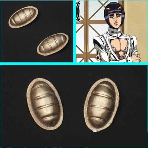 New 1 Pair JoJos Bizarre Adventure Golden Wind Bruno Bucciarati Cosplay Headwear Gold Hairpins Bobby Pin Cosplay Props Handmade