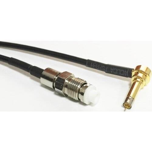 New Wireless Modem Wire FME Female Jack Switch MS156 Right Angle Connector RG174 Cable 20CM 8" Wholesale Fast Ship