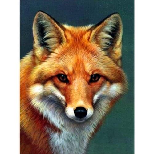 Full round diamond painting fox mosaic embroidery stitch animal rhinestone picture puzzle drawing wall decor needle craft gift