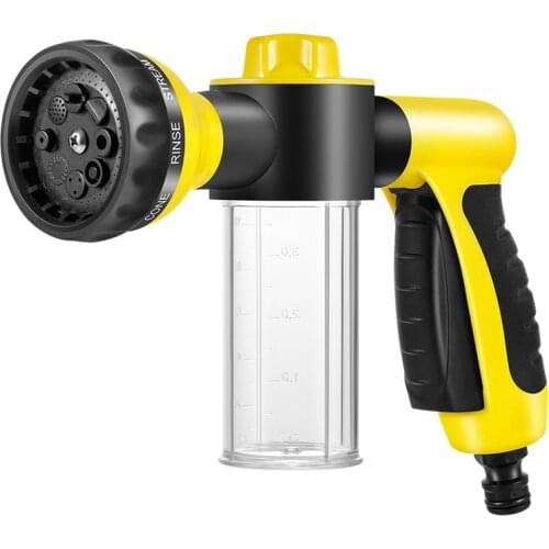 Garden Car Dual Purpose Car Washing Nozzle 8 in 1 Foam Water Gun High Pressure Car Soap Sprayer Adjustable Spray Tool