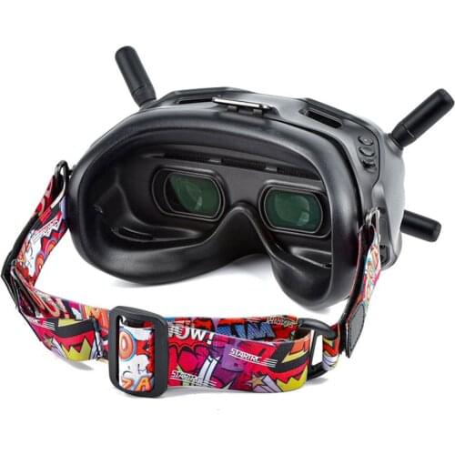 Adjustable Head Strap for DJI FPV Goggles Headband with Battery Holder Charge Cable Hole for DJI FPV Glasses V2 other VR Goggles