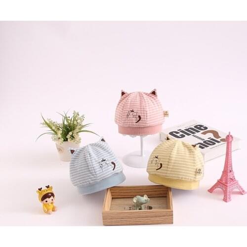 Winter Autumn Cute Cat Kids Hat Cap Candy Solid Colors Boys Girls Baby Beanies Hats Cotton Born Baby Hat Toddler Infant Caps