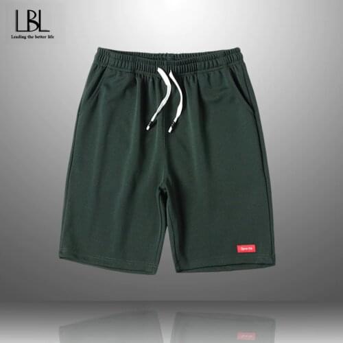 Men Hot Casual Cotton Loose Shorts Summer New Male Fashion Drawstring Shorts Mens Breathable Comfortable Large Size Shorts 2021