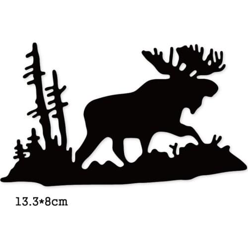 Christmas Tree Deer Elk Dies for Card Making Merry Christmas Metal Cutting Dies Scrapbooking Craft Dies Stencil Die Cut 2020 New