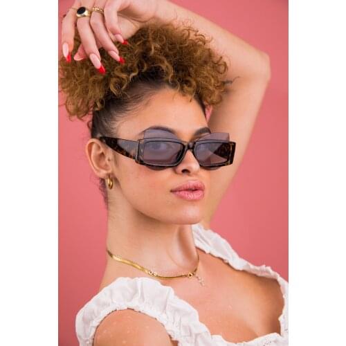 Vintage Oversize Rectangle Morpho Leopard Sunglasses 2021 New Season Fashion Trend Ladies High Quality Sunglasses UV400