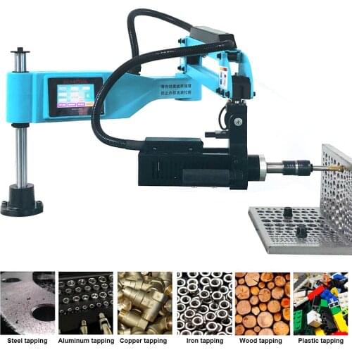 110V / 220V 950W Electric Wire Tapping Machine M3-M16 Touch Screen Control for Steel Aluminum Copper Iron Wood Plastic Tapping