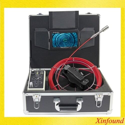 50m With Meter Calibration 23mm Waterproof Pipe Camera Snake Video Inspection Camea For Pipeline Duct Drain Sewer Plumbing 7'LCD