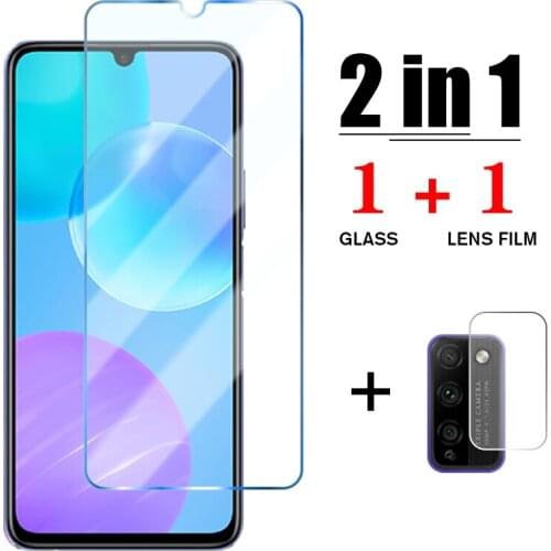 2in1 Protective Glass for Honor 9X 8X 10X Lite 8A 9A 9S 8S 7X Lens Screen Protector for Huawei Honor 20 Pro 10i 10 Lite 9 30 30i