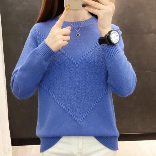 Women Spring Autumn Style Knitted Sweater Pullovers Lady Casual Solid Color O-Neck Pullovers Tops ZZ1031