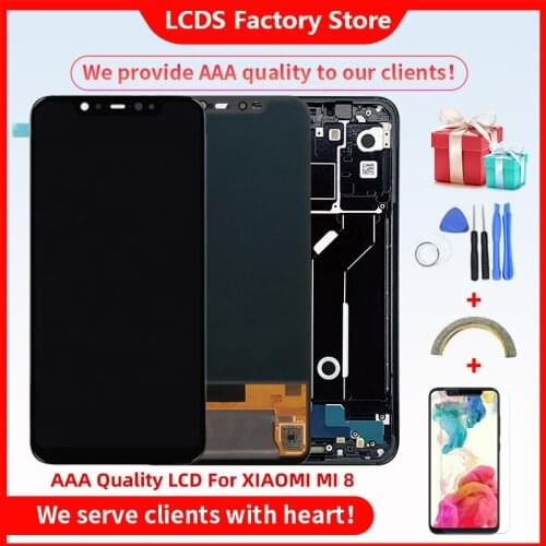 6.21" AMOLED For Xiaomi MI 8 LCD With Frame Display Screen For Xiaomi MI 8 LCD With Frame Screen 10-Touch 2248*1080