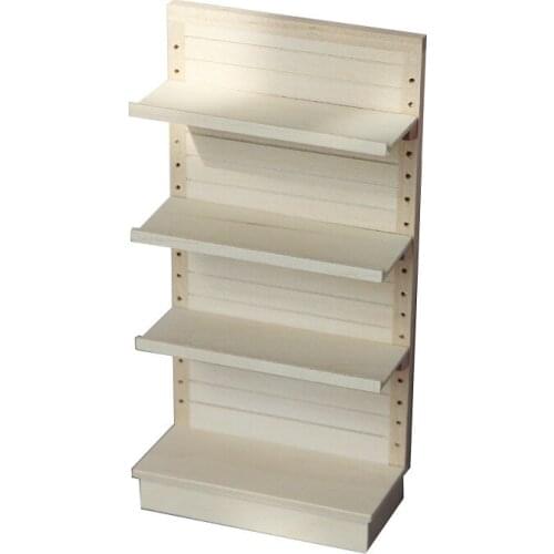 1Pc Wooden 1:12 Scale Dollhouse Miniature Supermarket Shelves for Food Drink Display Furniture Toys