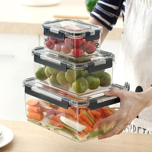 1PC Refrigerator Food Storage Containers With Lid Kitchen Separate Freezer Seal Bin For Vegetable Fruit Meat Fresh Box Organizer