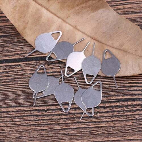 10pcs Stainless Steel Card Tray Removal Eject Pin Key Tool Needle for iPhone iPad Samsung for Huawei xiaomiSim
