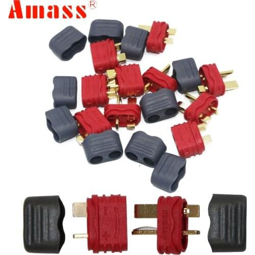 T plug Connector,50Pair Amass No-slip Tplug Connector 40A High Current For RC Battery/Multi-axis/Fixed-wing Model/Aircraft Toys