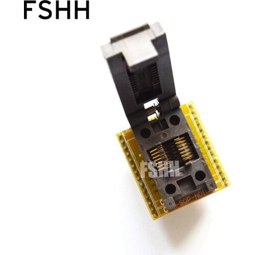 FSHH 150mil SOP14 to DIP14 programmer adapter Clamshell for SOP14 FP14 test socket Pitch=1.27mm width=3.9/6.0mm
