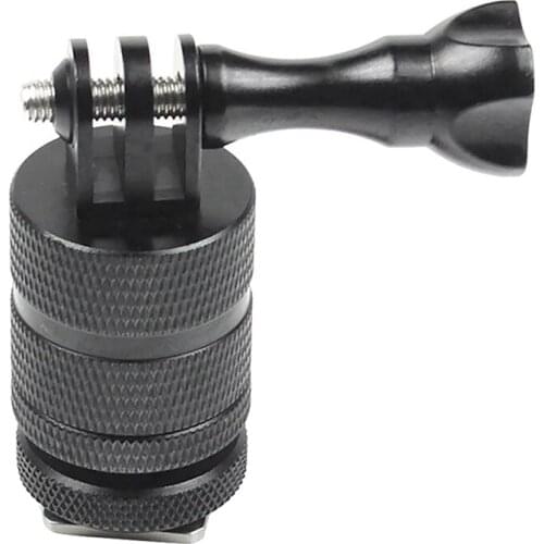 360° Rotatable Ball Head Adapter Cold Shoe 1/4 inch Mount for Monitor Light Bracket Cage for GoPro Hero9 8 7 5