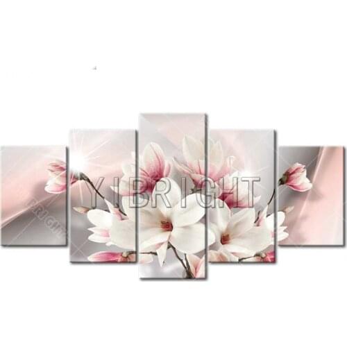 5d diy diamond painting 5 pcs/set multi-picture orchids flower diamond embroidery full round of rhinestones decor mosaic YN