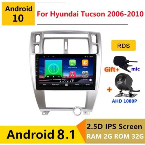 10 inch Android 10 Car DVD Multimedia Player GPS For Hyundai Tucson 2006 2007 2008 2009 2010 audio auto radio stereo navigation