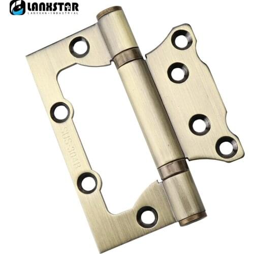 Grade 304 Stainless Steel Silent Hinges Invisible Solazyme Hinge 4inch 3.0mm Thickness Mute Bearing Free Slot Door-hinges