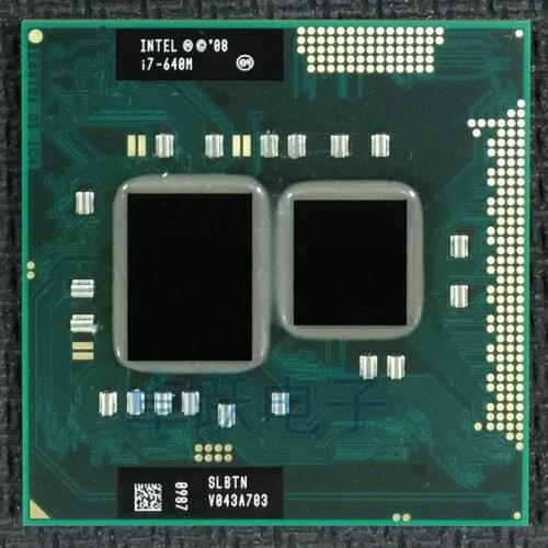 Intel core I7 640m I7-640m i7 640M Dual Core 2.8GHz L3 4M 2800 Mhz CPU Processor works on HM55 640M free shipping