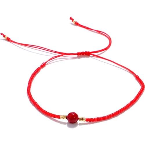 ZV Hot Sale Ethnic Style Women Jewelry Shiny Beadedl Student Adjustable Friendship Chain Boho Paired Rope Jewelry Wholesale