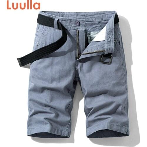 Luulla 2020 Summer New Cotton Shorts Men Sportswear Comfortable Vintage Fashion Casual Elastic Trousers Shorts Free Shipping