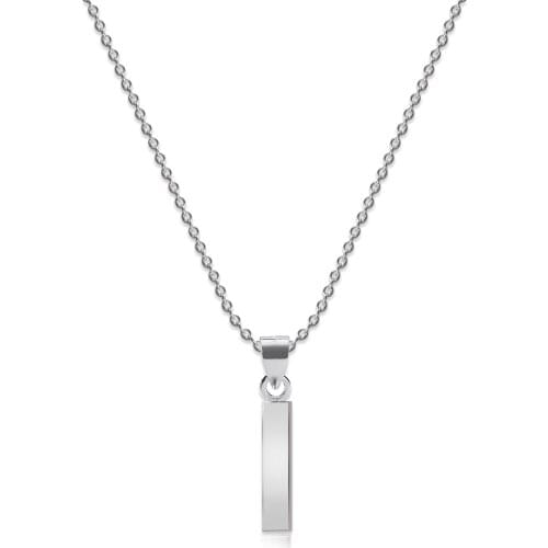 Fashion Stainless Steel Simple Rectangle Pendant Necklace For Men O-Chains Cool Trendy Jewelry Ornaments Gifts For Men Boys