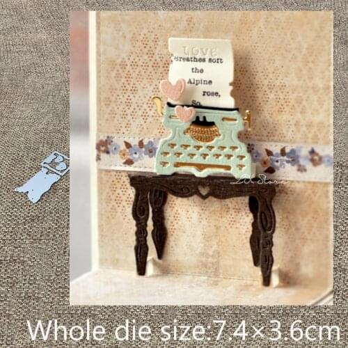 New Design Craft Metal Cutting Dies heart typewriter decoration scrapbook die cuts Album Paper Card Craft Embossing die cuts
