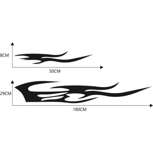 New Style Creative D-1061 Car Cool Flame Sticker PVC Exterior Hood Body Trim Decal for Auto Styling Car Accessories Goods