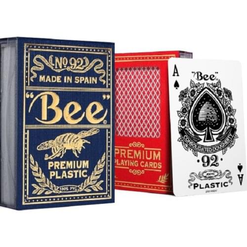 Bee Premium Plastic Playing Cards Deck Bridge Size Waterproof Poker Magic Card Games Magic Tricks Props for Magician