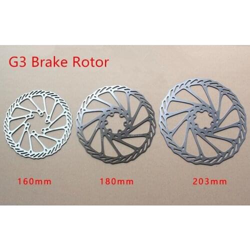 G3 MTB Disc Brake Rotor 160mm 180mm 203mm bicycle Stainless Steel with 6-bolts Mountain Bike Cycling brake Rotor