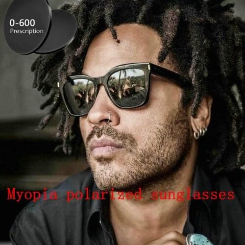 Custom Made Myopia Minus Prescription Lens Myopia Sungalsses Coating Black Goggles Anti-glare Polarized Driving Sun Glasses FML