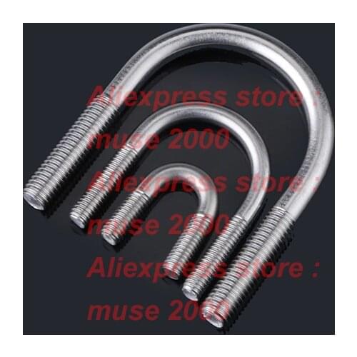M6x12-108 304 U shape screw bolt tube clamp Bolt tube pipe holder water pipe clamp clip pole standing fasten stainless steel