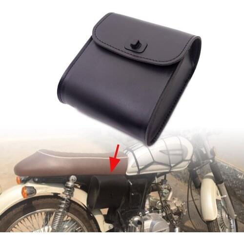 Motorcycle Universal PU Leather Handlebar Sissy Bar Saddlebag Side Bag Tool Storage For Honda Yamaha Suzuki Sportster XL1200 883