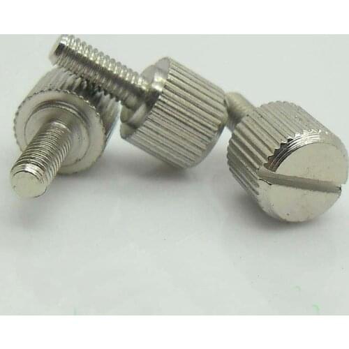 5pcs M3 M4 slotted knurled hand screws high head adjust screw straight line with steps bolts stainless steel bolt nickel plated