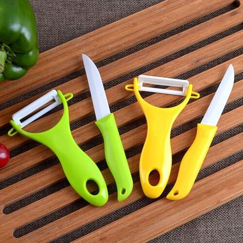 The high quality Ceramic Kitchen Knives White Pure color Handle Paring Pare Peel Slice Cooking Tool Ceramic Knife High Quality