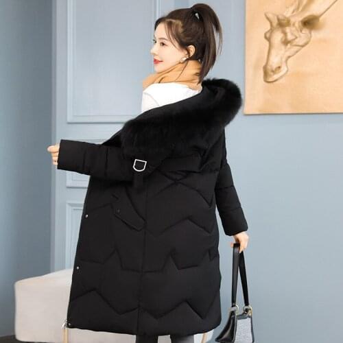 Beardon Winter Womens Parkas Down Cotton Padded Jacket Women Plus Size Mid-Length Coat 2021 New