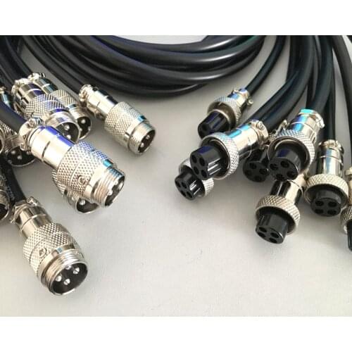 2m 2P 3P 4 Pin 5P 6 pin GX16 16mm Air Plug Male to Female Aviation Socket Connector Plug Cable