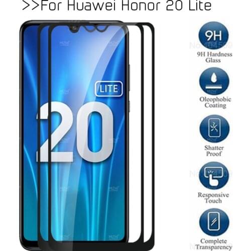 2pcs tempered glass for huawei honor 20 lite protective glas on huwei honer 20 light 20lite 20light safety film 6.15