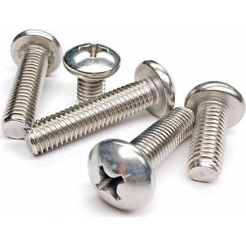 30Pcs 12#-24 Stainless Steel Phillips Round Head Screws Cross Pan Header Screw Mechanical Bolts Bolt